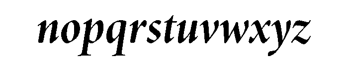 Adobe Aldine Display Bold Italic Font LOWERCASE