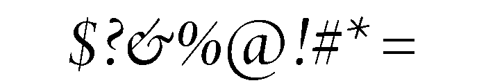 Adobe Aldine Display Italic Font OTHER CHARS