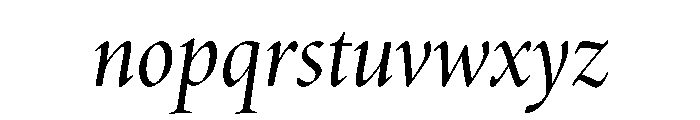 Adobe Aldine Display Italic Font LOWERCASE