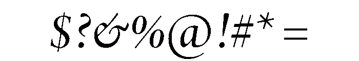 Adobe Aldine Display Medium Italic Font OTHER CHARS