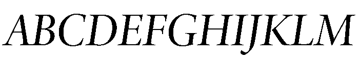 Adobe Aldine Display Medium Italic Font UPPERCASE