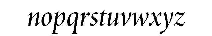 Adobe Aldine Display Medium Italic Font LOWERCASE
