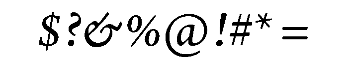 Adobe Aldine Medium Italic Font OTHER CHARS