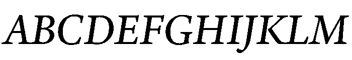 Adobe Aldine Medium Italic Font UPPERCASE