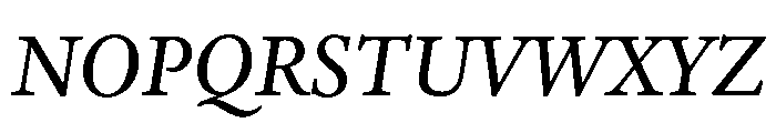 Adobe Aldine Medium Italic Font UPPERCASE