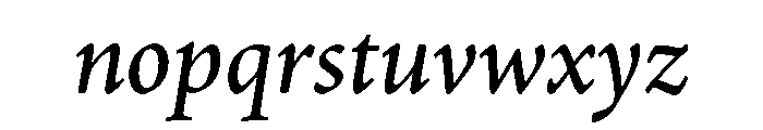 Adobe Aldine Medium Italic Font LOWERCASE