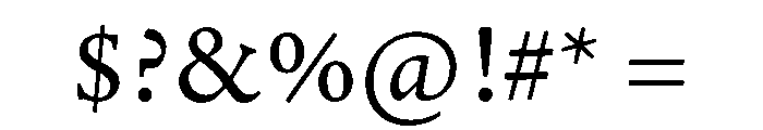 Adobe Aldine Regular Font OTHER CHARS