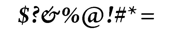 Adobe Aldine SemiBold Italic Font OTHER CHARS