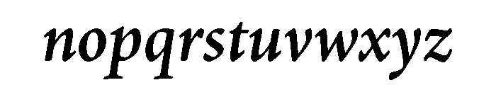Adobe Aldine SemiBold Italic Font LOWERCASE
