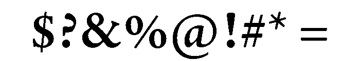Adobe Aldine SemiBold Font OTHER CHARS