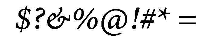 Adobe Aldine Variable Italic Font OTHER CHARS