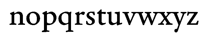 Adobe Aldine Variable Regular Font LOWERCASE
