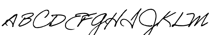 Adobe Handwriting Tiffany Font UPPERCASE