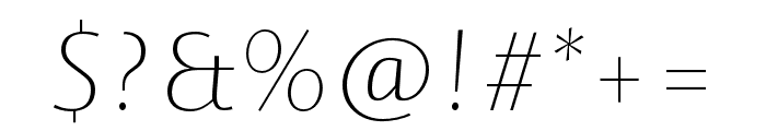 Ador Hairline ExtraLight Italic Font OTHER CHARS