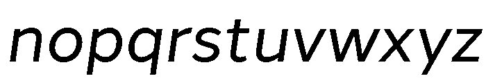 Adorn Sans Italic Font LOWERCASE