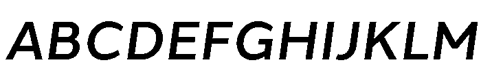 Adorn Slab Serif Medium Italic Font UPPERCASE