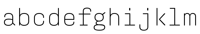 Aglet Mono Extra Light Font LOWERCASE