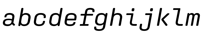 Aglet Mono Italic Font LOWERCASE