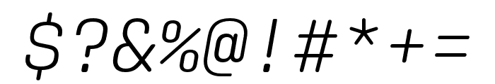 Aglet Mono Light Italic Font OTHER CHARS