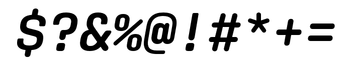 Aglet Mono Semibold Italic Font OTHER CHARS