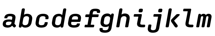 Aglet Mono Semibold Italic Font LOWERCASE