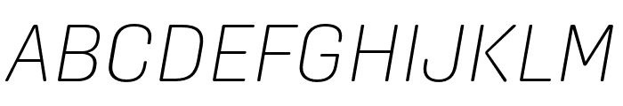 Aglet Sans Extra Light Italic Font UPPERCASE