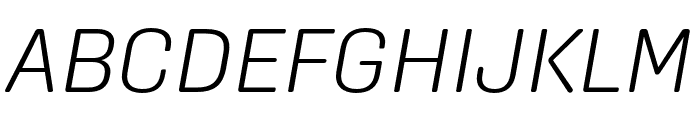 Aglet Sans Light Italic Font UPPERCASE