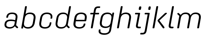 Aglet Sans Light Italic Font LOWERCASE