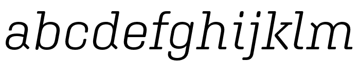 Aglet Slab Light Italic Font LOWERCASE