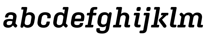 Aglet Slab Semibold Italic Font LOWERCASE