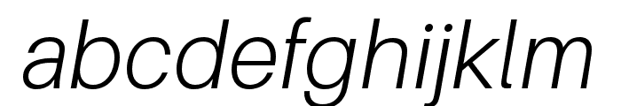 Aileron Light Italic Font LOWERCASE