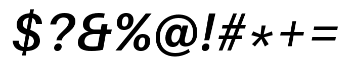 Aileron SemiBold Italic Font OTHER CHARS