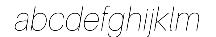 Aileron UltraLight Italic Font LOWERCASE