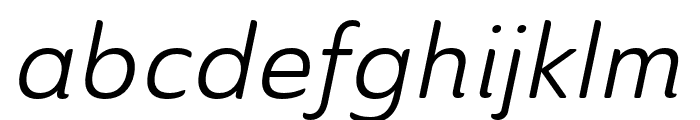 Ainslie Sans Ext Regular Ital Font LOWERCASE