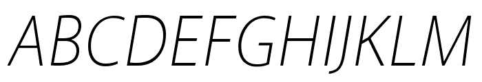 Akagi Pro ExtraLight Italic Font UPPERCASE
