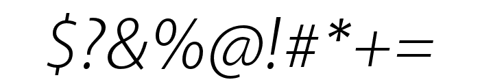 Akagi Pro Light Italic Font OTHER CHARS