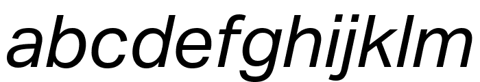 Aktiv Grotesk Ex Italic Font LOWERCASE