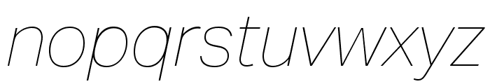 Aktiv Grotesk Ex Thin Italic Font LOWERCASE