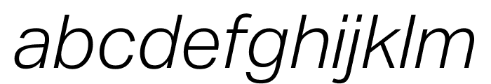 Aktiv Grotesk Geor Light Italic Font LOWERCASE