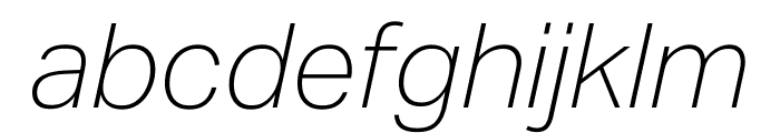 Aktiv Grotesk Geor Thin Italic Font LOWERCASE