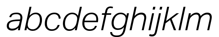 Aktiv Grotesk Hebr Light Italic Font LOWERCASE