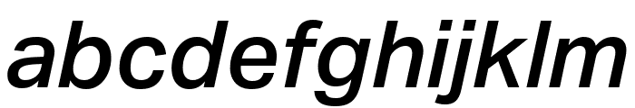 Aktiv Grotesk Hebr Medium Italic Font LOWERCASE
