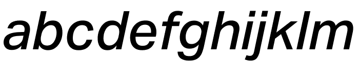 Aktiv Grotesk Mlym Medium Italic Font LOWERCASE