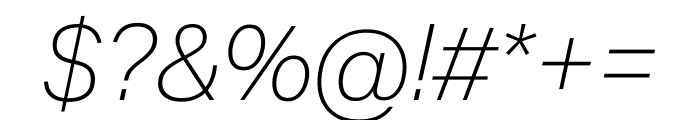 Aktiv Grotesk Mlym Thin Italic Font OTHER CHARS