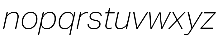 Aktiv Grotesk Mlym Thin Italic Font LOWERCASE