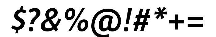 Alber New Medium Italic Font OTHER CHARS