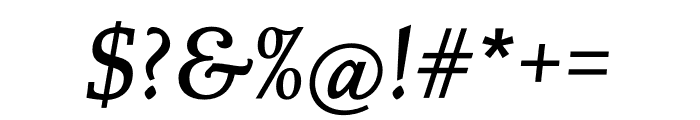 Albertan Pro Medium Italic Font OTHER CHARS