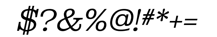 Albiona ExtraLight Italic Font OTHER CHARS
