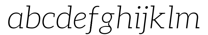 Aleo ExtraLight Italic Font LOWERCASE