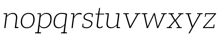 Aleo ExtraLight Italic Font LOWERCASE